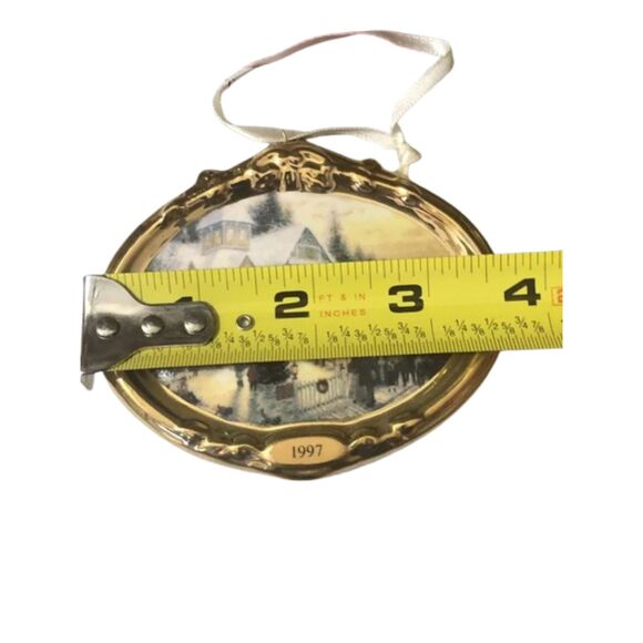 T2 Lot Of 3 1997 Thomas Kinkade Hallmark Victorian Christmas ornaments. - Picture 7 of 10